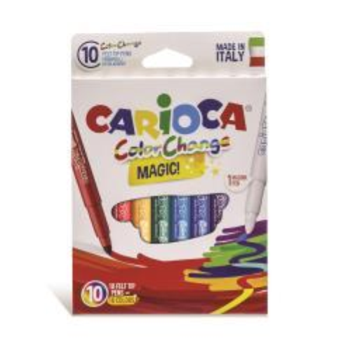 CARIOCA COLOR CHANGE PENNARELLI PUNTA MAXI COLORI ASSORTITI + 1 MAGINK PEN CONF. 10 Pz.
